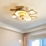 Bee-Shaped Starry Night LED Ceiling Fan with Lighting Image - 3