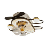 Bee-Shaped Starry Night LED Ceiling Fan with Lighting Image - 5