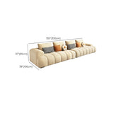 Beige Abrasive Cloth Recessed Arm Left Sofa Chaise Image - 21