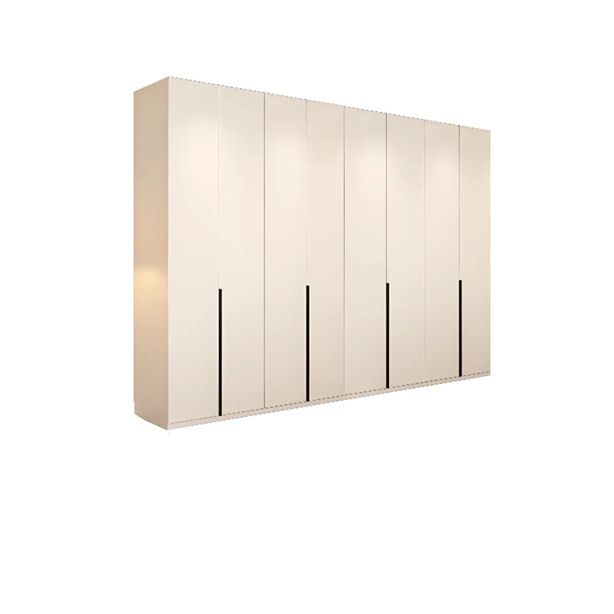 Beige Clothing Rod Large Shelves Wardrobe with Soft Close Image - 12