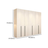 Beige Clothing Rod Large Shelves Wardrobe with Soft Close Image - 29