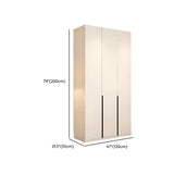 Beige Clothing Rod Large Shelves Wardrobe with Soft Close #size