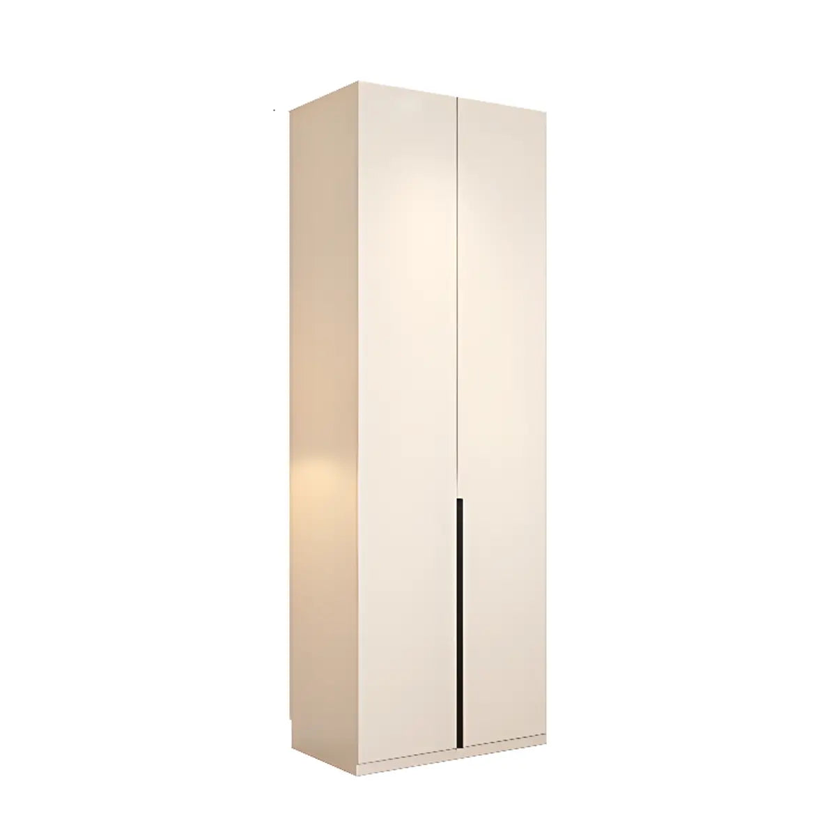 Beige Clothing Rod Large Shelves Wardrobe with Soft Close Image - 2