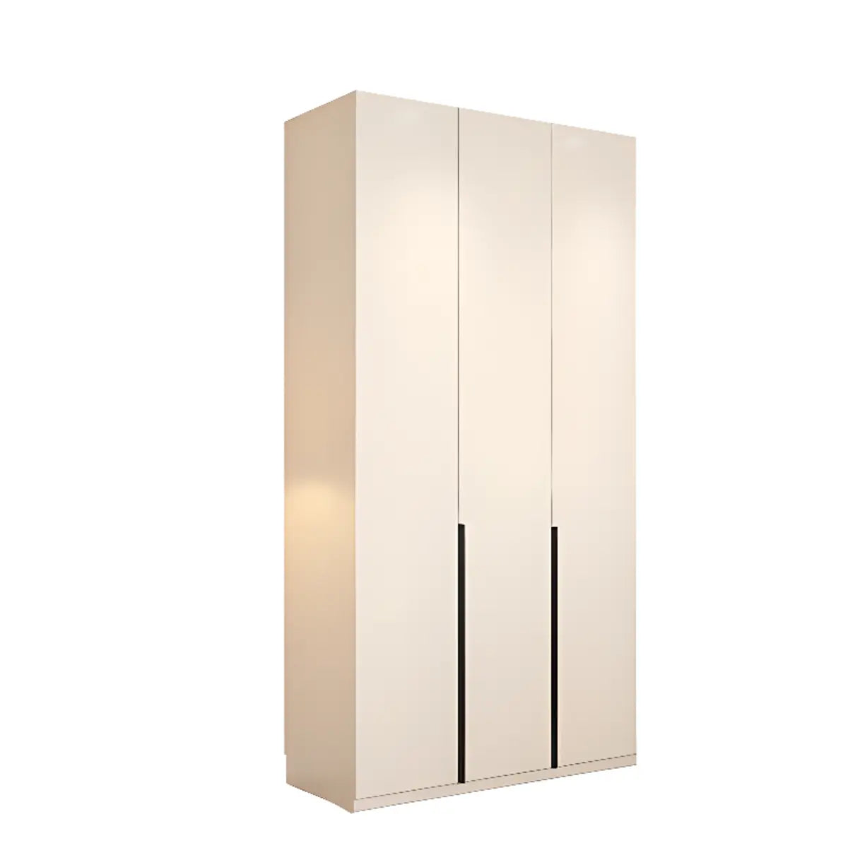 Beige Clothing Rod Large Shelves Wardrobe with Soft Close Image - 3