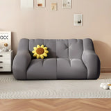 Beige Dark Grey Removable Cover 2 Seats Bean Bag Sofas Image - 4