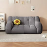 Beige Dark Grey Removable Cover 2 Seats Bean Bag Sofas Image - 4