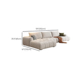 Beige Fabric Recessed Arm Left Reclining Sectional Image - 12