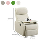 Beige Faux Leather Scalable Upholstered Power Recliner #size