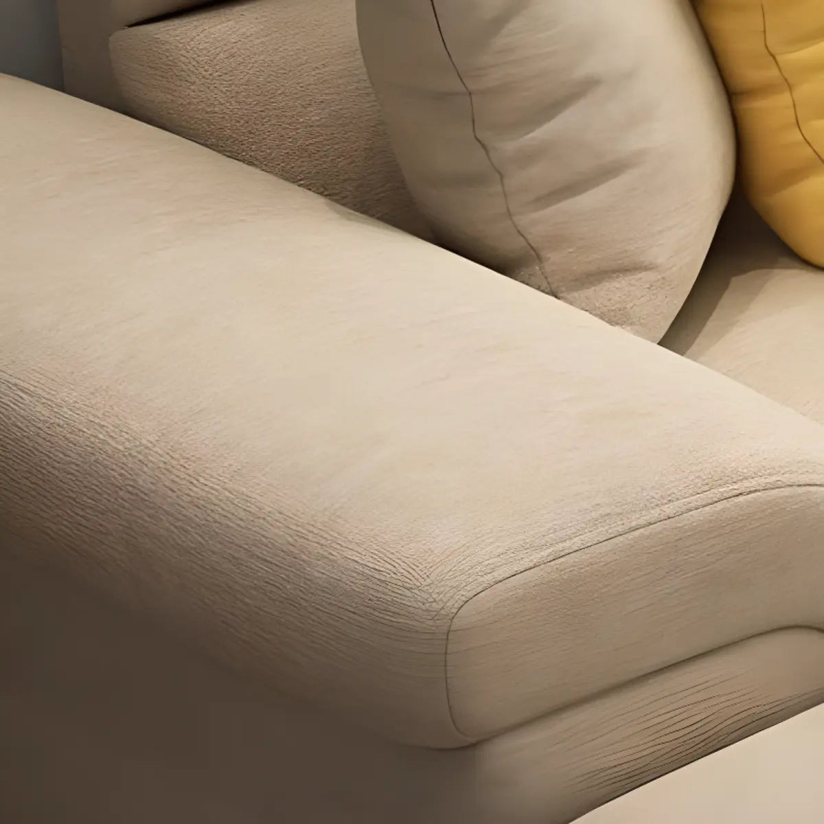 Beige L-Shape Cotton Linen Sectional Left Recliner Image - 7