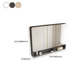 Beige Medium Multi-Shelf Aluminum Frameless Cabinet Image - 26