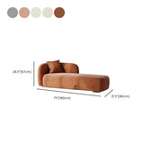 Beige Medium Rectangle Fabric Chaise Lounge with Pillow Image - 11