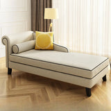 Beige Medium Rectangle Fabric Pillow Chaise Lounge Image - 3