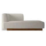 Beige Medium Rectangular Upholstered Fabric Lounge Sofa Image - 2