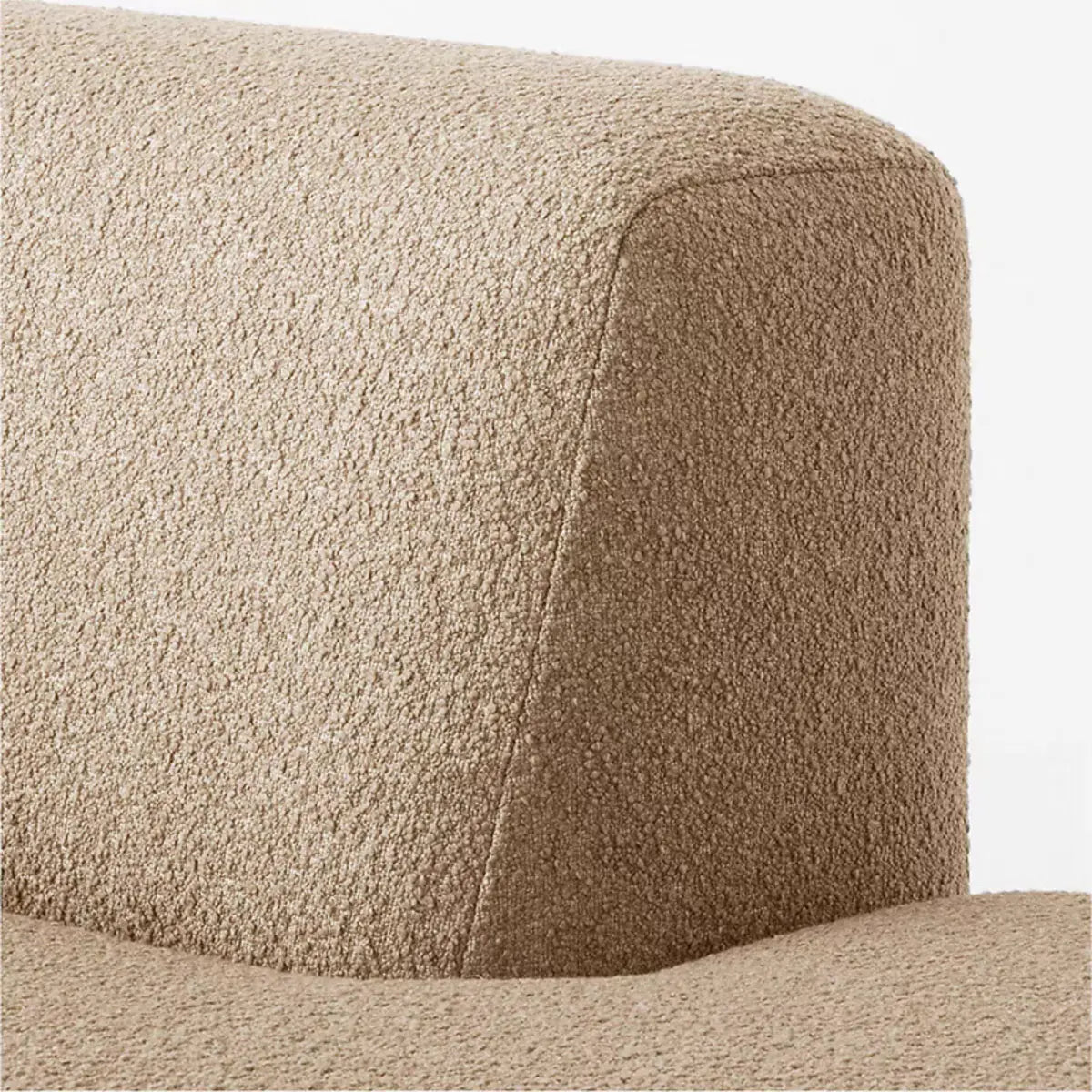 Beige Medium Rectangular Upholstered Fabric Lounge Sofa Image - 6