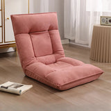 Beige Medium Square Plush Removable Cover Bean Bag Chair Image - 15