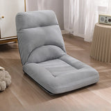 Beige Medium Square Plush Removable Cover Bean Bag Chair Image - 16