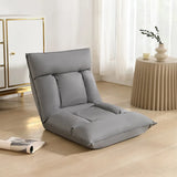 Beige Medium Square Plush Removable Cover Bean Bag Chair Image - 2