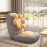 Beige Medium Square Plush Removable Cover Bean Bag Chair Image - 23