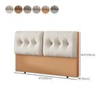 Beige Microfiber Leather Tufted Upholstered Headboard #size