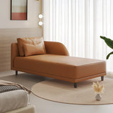 Beige Modern Fabric Reclining Chaise Lounge with Pillow Image - 11