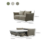 Beige Reclining Cloud Fabric Cushion Back Futon Sofa Image - 16