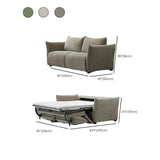 Beige Reclining Cloud Fabric Cushion Back Futon Sofa Image - 18