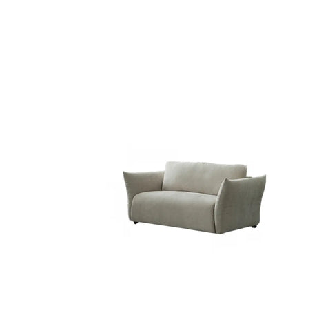 Beige Reclining Cloud Fabric Cushion Back Futon Sofa Image - 2