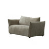 Beige Reclining Cloud Fabric Cushion Back Futon Sofa Image - 5