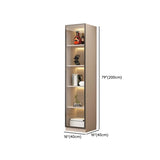 Beige Rectangular Glass Large Storage Display Cabinet #size