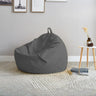 Beige Removable Cover Round Fabric Fill Bean Bag Seat Image - 16