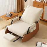 Beige Removable Cushions Small Size Recliner Recliner Image - 1