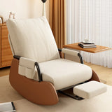 Beige Removable Cushions Small Size Recliner Recliner Image - 2