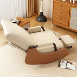 Beige Removable Cushions Small Size Recliner Recliner Image - 3