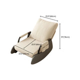 Beige Removable Cushions Small Size Recliner Recliner Image - 24