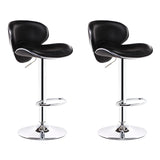 Beige Saddle Leather Adjustable Metal Swivel Bar Stool Image - 31