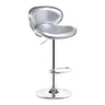 Beige Saddle Leather Adjustable Metal Swivel Bar Stool Image - 5