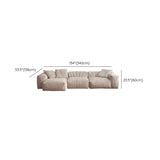 Beige Scratch Resistant Corduroy Tight Back Chaise Image - 29