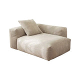 Beige Scratch Resistant Corduroy Tight Back Chaise Image - 4