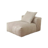 Beige Scratch Resistant Corduroy Tight Back Chaise Image - 6