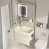 Beige Sink Ceramic Multi-Door Storage Bathroom Vanity Image - 13