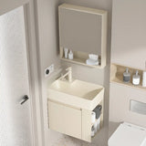 Beige Sink Ceramic Multi-Door Storage Bathroom Vanity Image - 7