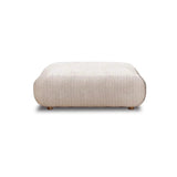 Beige Square Cotton Linen Cushions Medium Ottomans Image - 3