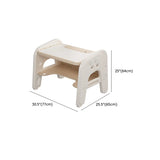 Beige Toddler Learning Desk Chair Set with Storage #size