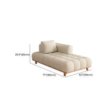 Beige Tufted Fabric Reclining Left-Arm Chaise with Pillow Image - 11