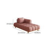 Beige Tufted Fabric Reclining Left-Arm Chaise with Pillow Image - 19