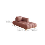 Beige Tufted Fabric Reclining Left-Arm Chaise with Pillow Image - 20