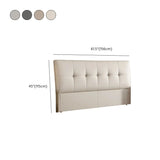 Beige Upholstered Rectangle Panel Headboard  with Legs Image - 11