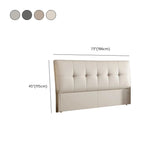 Beige Upholstered Rectangle Panel Headboard  with Legs Image - 12