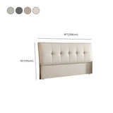 Beige Upholstered Rectangle Panel Headboard  with Legs Image - 13