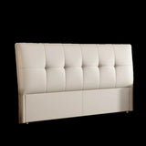 Beige Upholstered Rectangle Panel Headboard  with Legs Image - 8